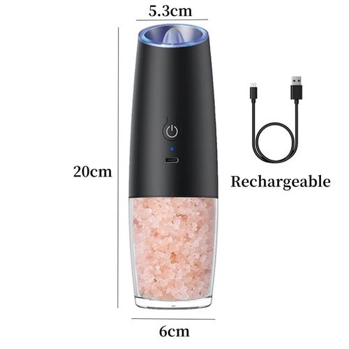 Moulin à sel et à poivre électrique à induction par gravité,chargement USB,shakers à épices,outil de cuisine,ensemble de moulin à poivre,bouteille d'assaisonnement - Type 1Pcs ABS