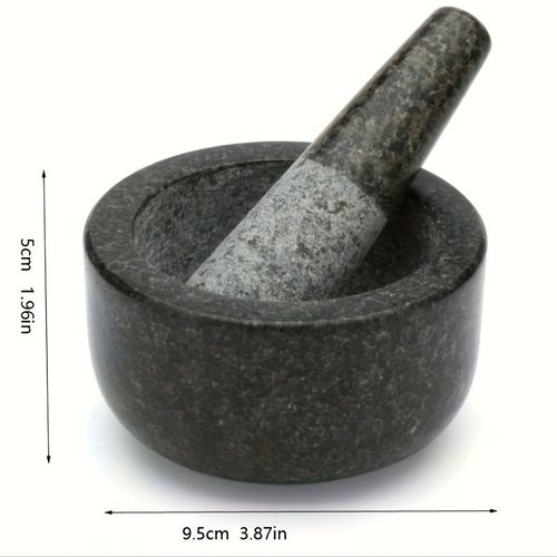 Mortier et pilon en granit poli,broyeur à base de plantes,broyeur exécutif pour avocat,salsa,belle - Type 3.74x1.97inch #B