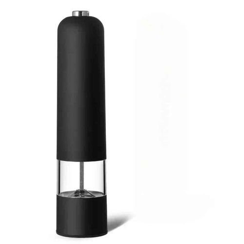 Moulin à épices automatique électrique avec lumière LED,grossiékréglable,outil de cuisine,Belle et sel - Type Black