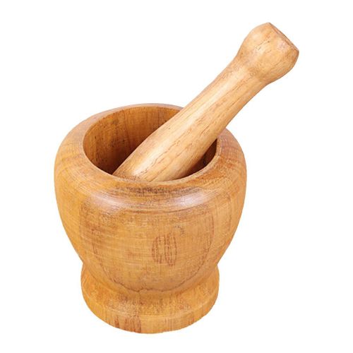 Ensemble de mortier et de pilon en bois,broyeur d'herbes en bois Gar1995Assad,bol à épices,outil de cuisine - Type wood