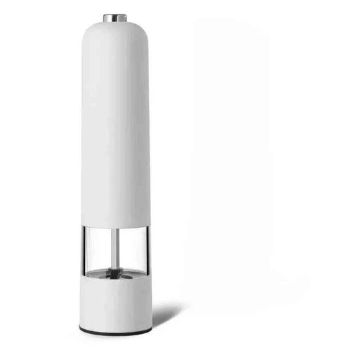 Moulin à épices automatique électrique avec lumière LED,grossiékréglable,outil de cuisine,Belle et sel - Type White