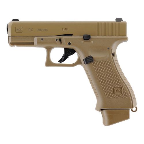 Preco : Replique Pistolet Glock 19x Coyote Co2 Blowback Gbb 1.3 Joule Airsoft Umarex 26435