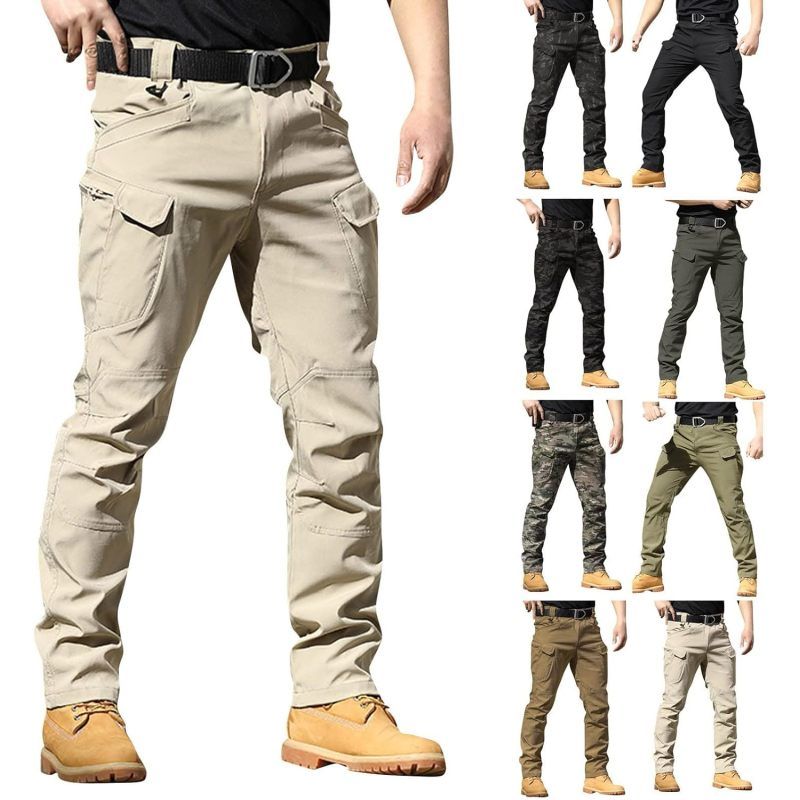 Pantalon Cargo Homme Style Militaire – Plusieurs Poches, Coton, Décontracté – Pour Randonnée, Travail, Quotidien