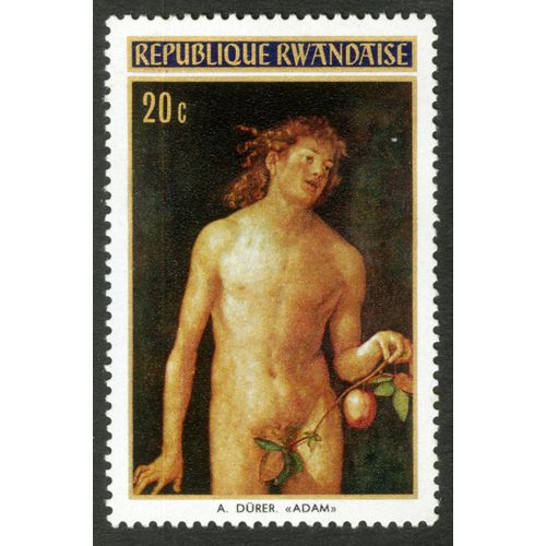 Timbre Non Oblitéré République Rwandaise, A. Durer, Adam, 20 C