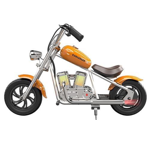 Hyper Gogo El-Mb07c Challenger 12 Plus Avec Application Moto Électrique Pour Enfants Pneus Pneumatiques 12'' Haut-Parleur Bluetooth Antibrouillard - Orange