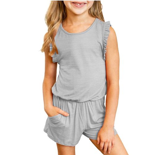 Combinaison Col Rond Fille Gris M