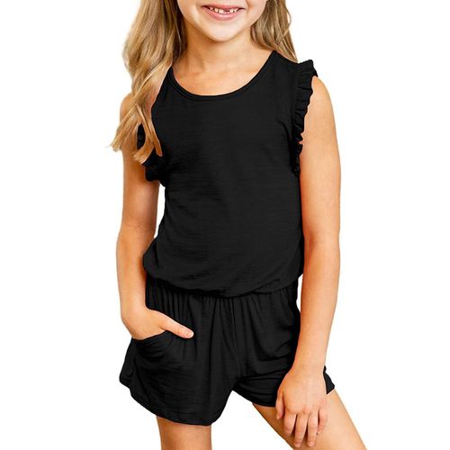 Combinaison Fille Col Rond Noir Xxl