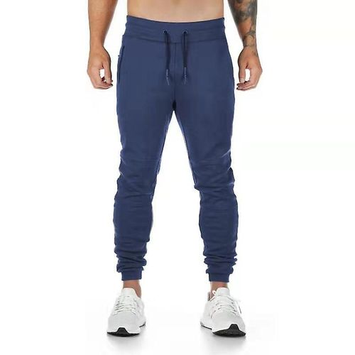 Pantalon Fitness Coton Homme Bleu Foncé Xxl