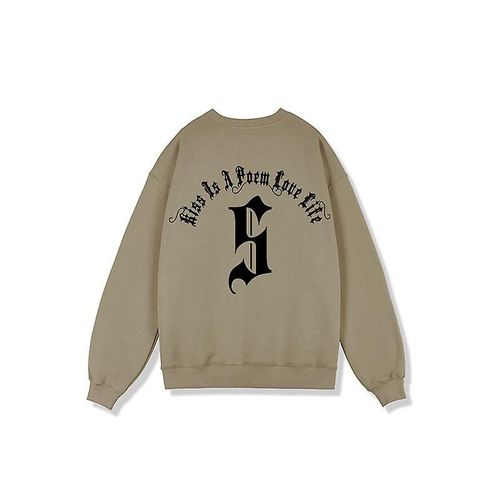 Pull Homme Pur Coton Manches Longues Gris Vert L