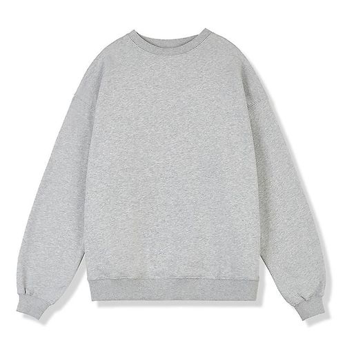 Pull Polaire Ample Col Rond Homme Gris Xxl