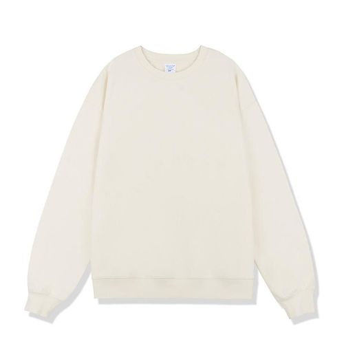 Pull Ample En Coton Pour Hommes, Couleur Unie, Col Rond, Abricot Xl