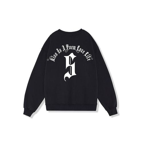 Pull À Manches Longues En Pur Coton Pour Hommes, Noir Xl