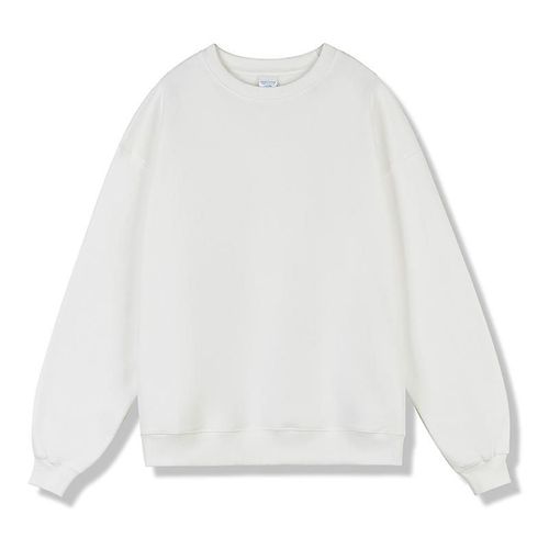 Pull Polaire Ample Col Rond Homme Blanc M