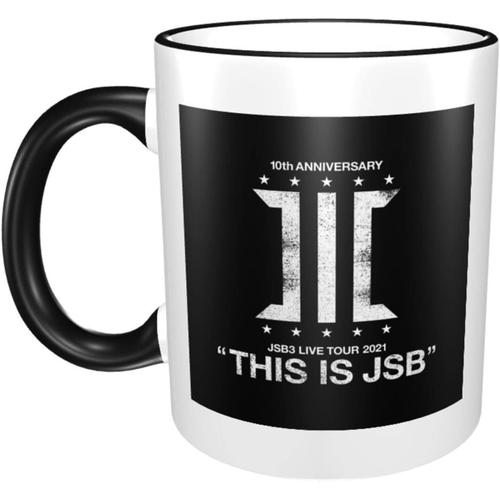 Tasse J Soul Brothers De Troisième Génération Résistante À La Chaleur/Au Froid, Grande Capacité, Tasse À Café En Poterie, Cadeau D'anniversaire Unique, 330ml, Noir