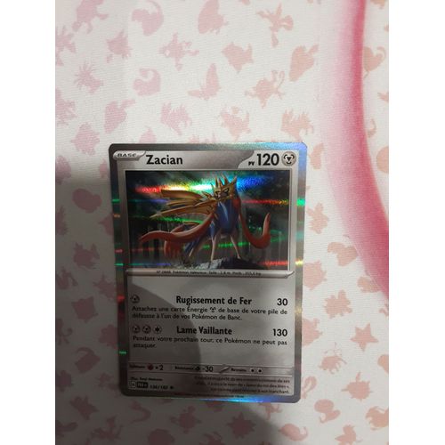 Carte Pokémon Zacian 136/182 Holo Faille Paradoxe