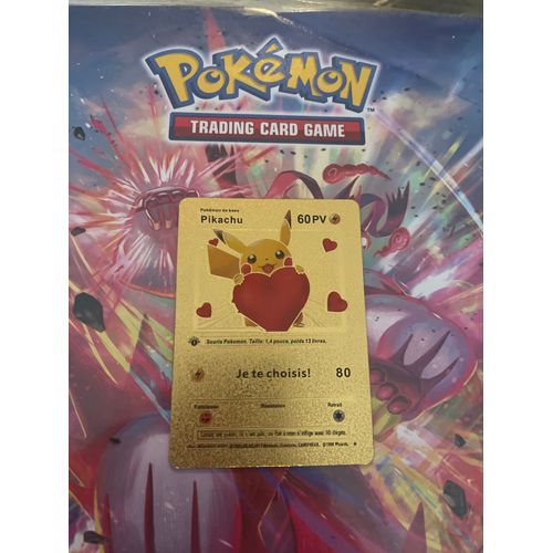Carte Pokémon Pikachu En Or 60 Pv