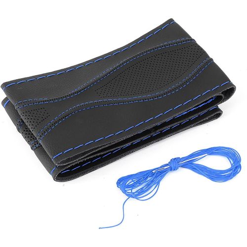 Kal-Housse De Volant, Housse De Volant De 38 Cm, Couture À La Main, Gaufrage Avec Aiguille Et Fil, Cuir Universel (Noir Bleu)