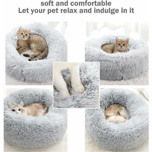 Lits pour chiens pour chats, câlins de beignets de lit pour chats