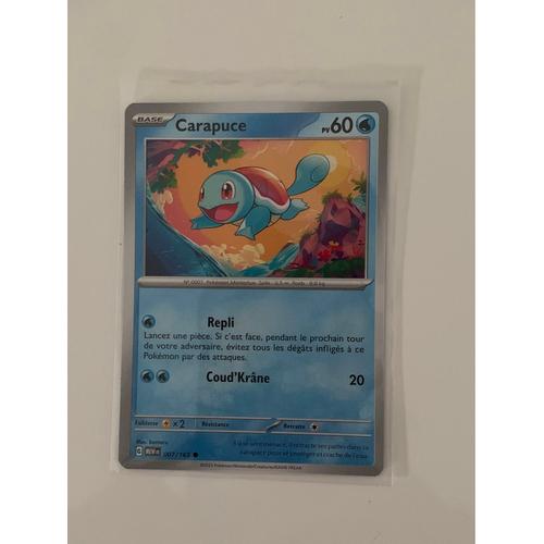 Carte Pokémon Carapuce 007/165-Ev3,5 New 151