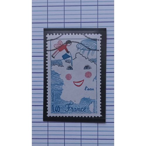 L242 -- Timbre Oblitéré France N ° 2125 -- Année 1981 -- " L'eau, Concours Du Dessin D'enfants ".