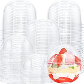 100 ensembles] Gobelets en plastique transparent de 12 oz avec couvercles  plats, gobelets jetables, gobelets en plastique de 12 oz pour café glacé,  smoothie, slurpee, ou