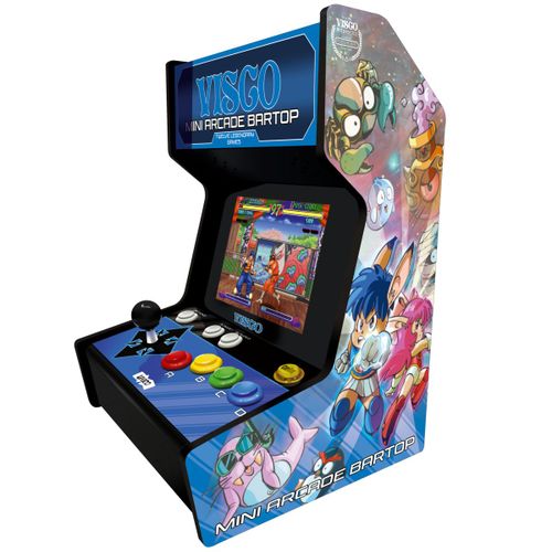 Visco Mini Borne D'arcade Type Bartop + 12 Jeux