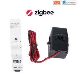 Compteur d'Énergie ZigBee Tuya Smart Life 80A avec Pince de Transformateur  de Courant Suivi de la Consommation d'Électricité 110/240V 50/60Hz
