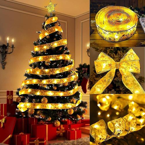 Lampe À Ruban Led, Lampe En Soie, Lampe À Ruban De Noël, Lampe Décorative Pour Arbre De Noël