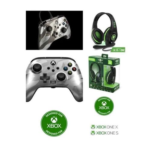Pack De Gaming - Spirit Of Gamer - Pro-Xh5 - Camouflage Artic - Casque Gamer - Xbox One/S/X/Pc