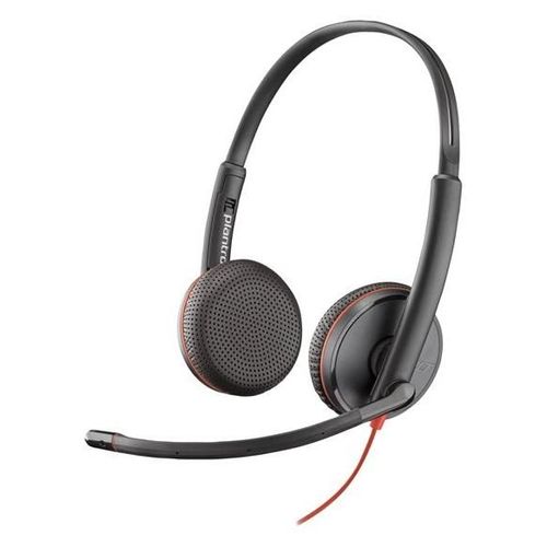 Poly Blackwire C3225 - Blackwire 3200 Series - micro-casque - sur-oreille - filaire - jack 3,5mm - noir - Certifié Skype, certifié Cisco Jabber, Certifié Avaya