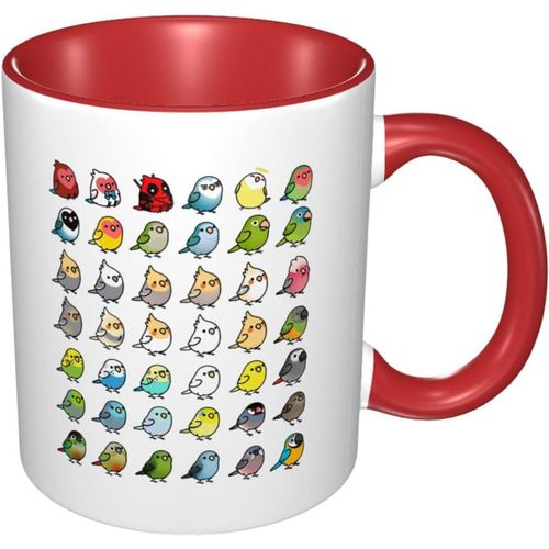 Tasse Coloré Perroquet Ara Tasse À Café Vaisselle Amusante Tasse En Céramique Gobelet Tasse À Thé Tasse De Petit Déjeuner Mode Cadeau D'anniversaire Cadeau De Couple Tasse Créative 330 Ml