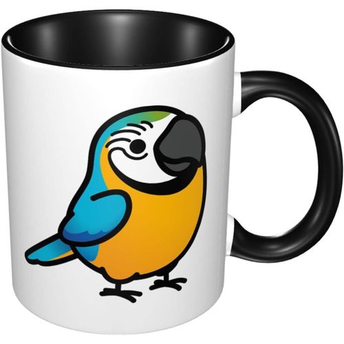 Tasse Perroquet Ara Oiseau Motif Tasse À Café Vaisselle Amusante Tasse En Céramique Gobelet Tasse À Thé Tasse De Petit Déjeuner Mode Cadeau D'anniversaire Cadeau De Couple Tasse Créative 330 Ml