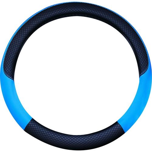 Kal-Housse De Volant De Voiture Universelle De 38,1 Cm En Cuir Microfibre Pour Voiture, Camion, Suv, Respirant, Antidérapant (Bleu)