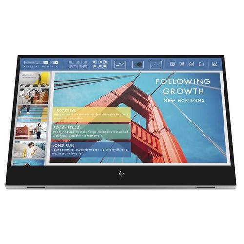 HP E14 G4 Portable - Écran LED - 14" - portable - 1920 x 1080 Full HD (1080p) @ 60 Hz - IPS - 400 cd/m² - 800:1 - 5 ms - 2xUSB-C - support en argent - pour HP EliteBook 745 G5, 830 G5, 830 G6...