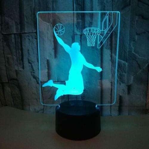 3D de Basket-Ball Sport Maison Décoration LED illusion Tactile 7