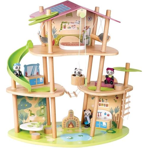 Hape Maison En Bambou Famille Panda