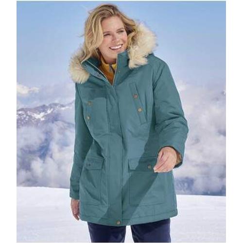 Parka Fourrée À Capuche Fausse Fourrure 46/48 - Vert