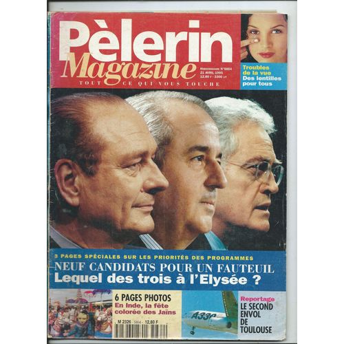 Pèlerin 21/04/1995 Aznavour, Gérald De Palmas, Charles Diaz, Simone Veil, Claudia Cardinale, Pascal Brunner, Marc Lavoine, Claude Laydu/Nounours, Cristina Reali,Allain Bougrain-Dubourg, Daniel Auteuil