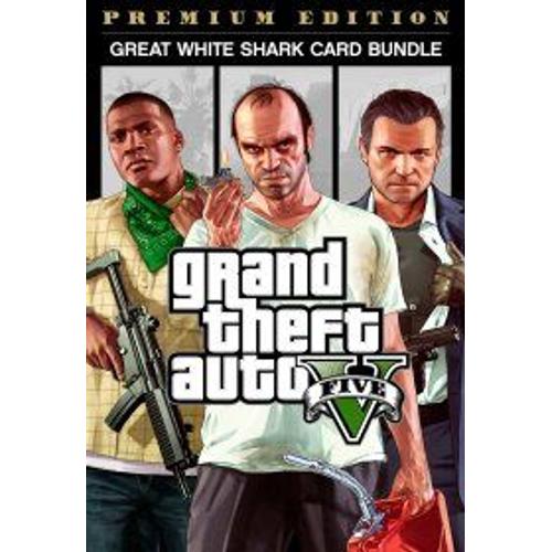 Grand Theft Auto V : Édition Premium Et Paquet De Dollars Great White Shark - Jeu En Téléchargement - Ordinateur Pc