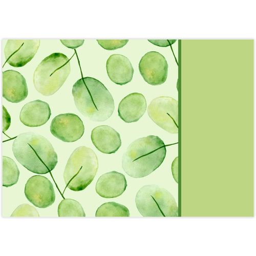 Eryi-100 Sets De Table Printemps Feuilles Vertes I Din A3 Carré I Sets De Table En Papier I Design Moderne I Sets De Table Jetables I Restauration Et Maison I Dv1081