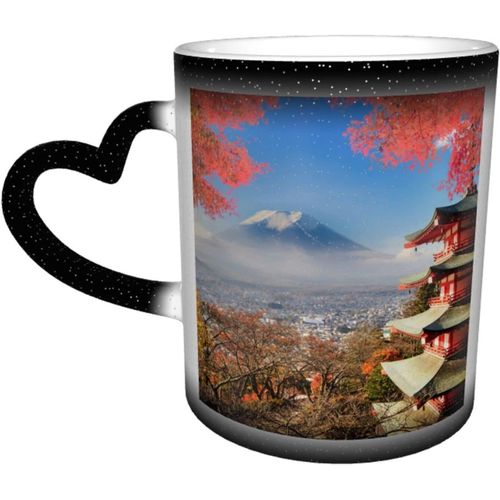 Tasse Mont Fuji Kiyomizu Temple Ancien Bâtiment Tour Tasse À Café En Céramique Couleur Changeante Tasse Drôle Tasse Magique Bouteille D'eau Tasse