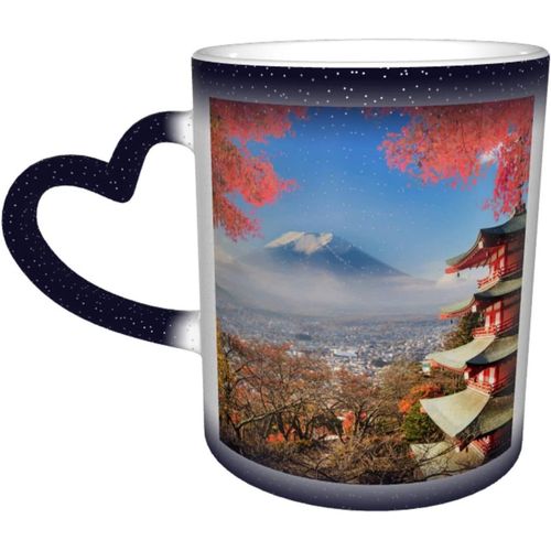 Tasse Mont Fuji Kiyomizu Temple Ancien Bâtiment Tour Tasse À Café En Céramique Couleur Changeante Tasse Drôle Tasse Magique Bouteille D'eau Tasse