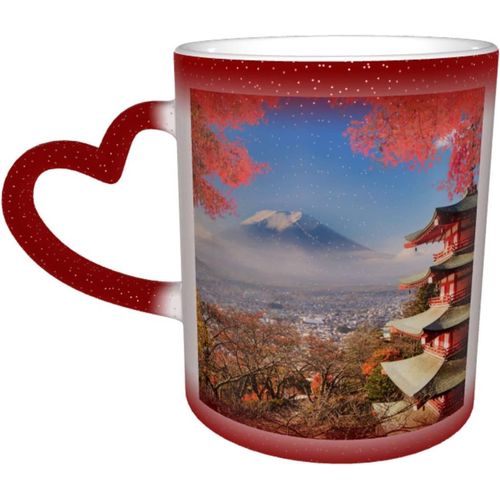 Tasse Mont Fuji Kiyomizu Temple Ancien Bâtiment Tour Tasse À Café En Céramique Couleur Changeante Tasse Drôle Tasse Magique Bouteille D'eau Tasse