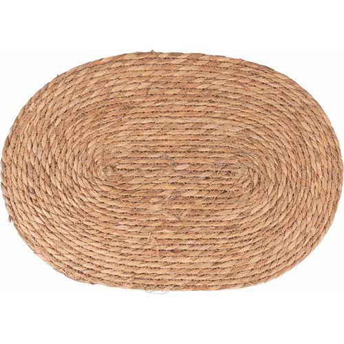 ERYI-Set De Table Ovale Avec Entrelacement De Feuilles Naturelles Ø 40 Cm, Natural