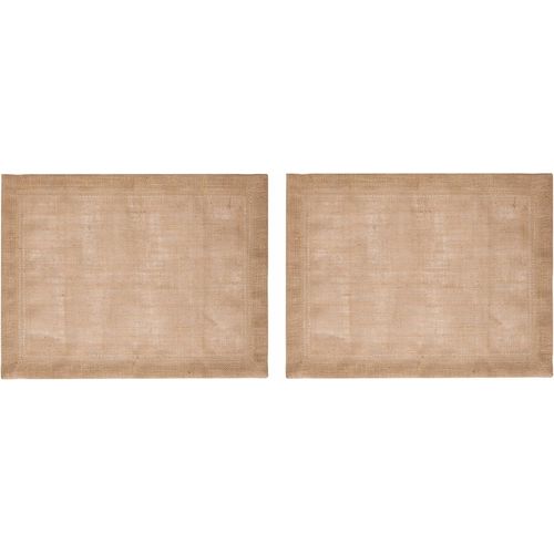 Eryi-Set De 2 Sets De Table En Jute, Sets De Table Naturels Pour Tables De Salle À Manger Rustiques, 35 X 45 Cm, Antidérapants, Design Naturel