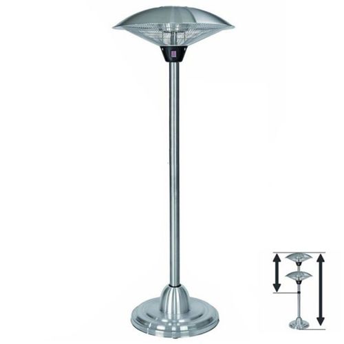 Parasol chauffant ELEKTRIC 2000W KEMPER infrarouges Mat telescopique Hauteur reglable 1.80 à 2.10m