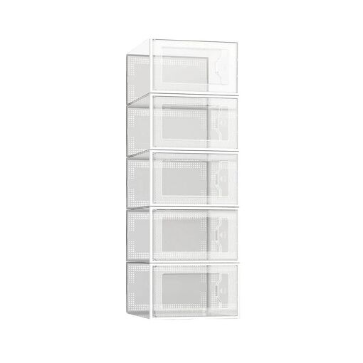 Boîte De Rangement TECWERK Transparente SAN – L300 X L91 X H81 Mm, 4 Compartiments
