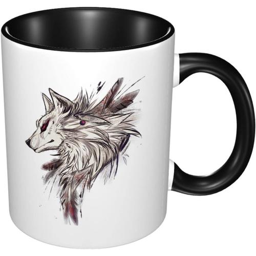 Tasse Cool Wolf Master Cartoon Anime Tasse À Café Tasse À Thé En Céramique Tasse À Cacao Grande Capacité Unisexe Cadeau Créatif Personnalisé 330 Ml