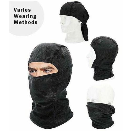 Cagoule Tactique De Cosplay Pour Adultes, Masque Facial Noir