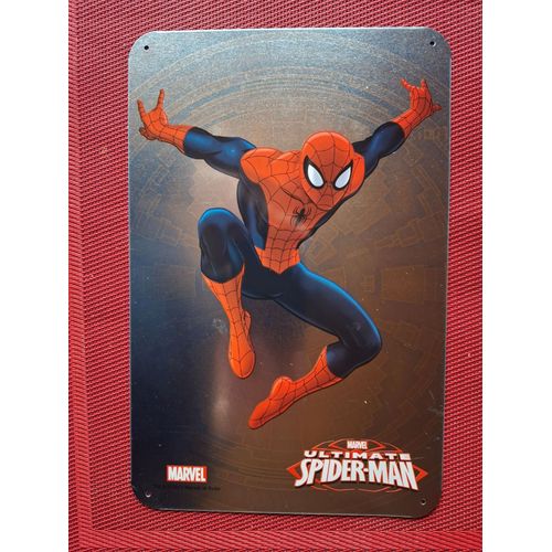 Plaque Emaillée Ultimate Spider-Man 26 X 17 Cm
